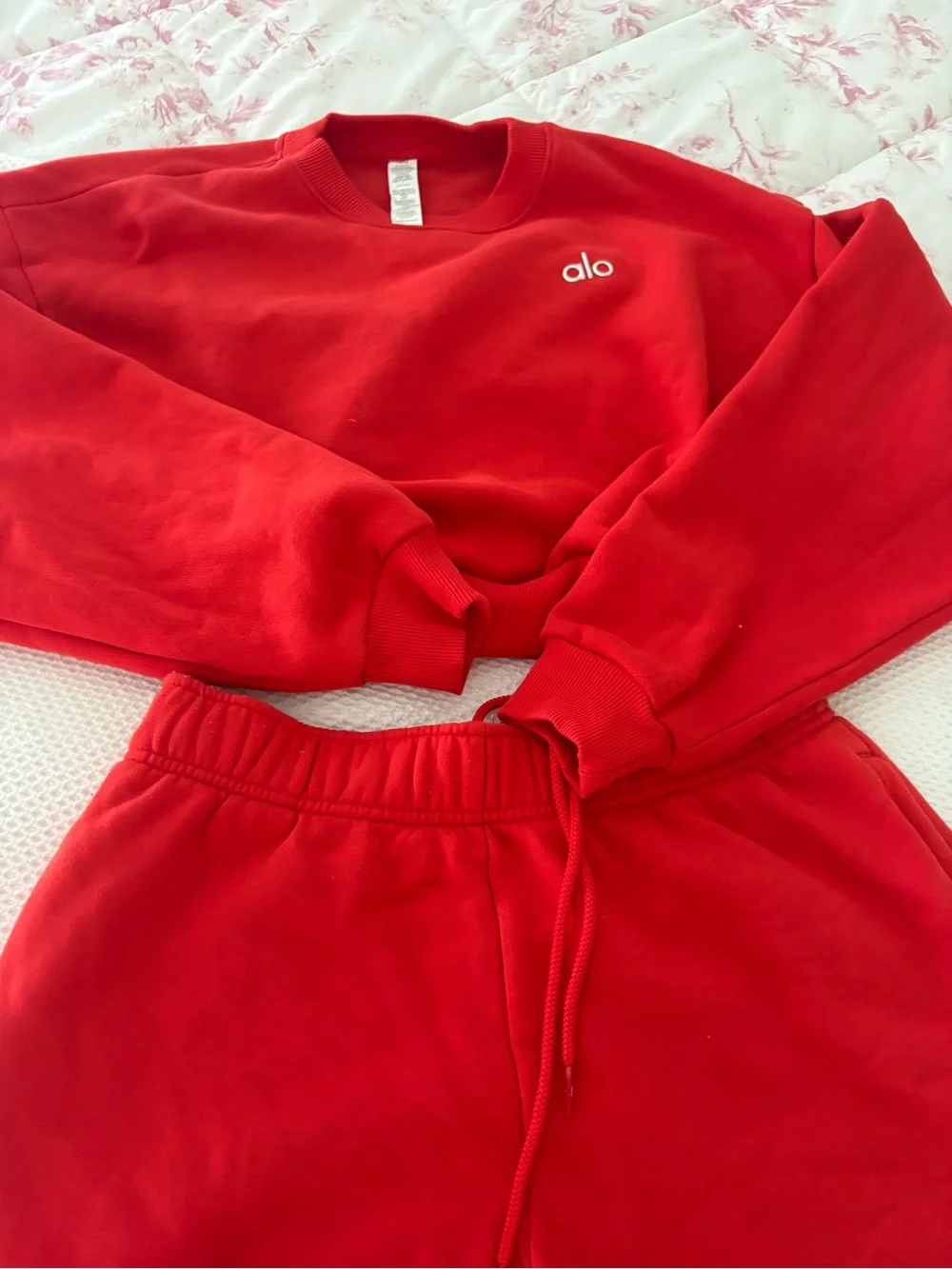 Alo womensRed Sweatshirt- Alo Active Bottoms